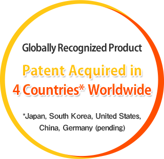 Globally Recognized Product Patent Acquired in 4 Countries* Worldwide